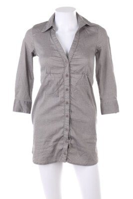 TALLY WEiJL Shirt Dress Roll-up Sleeves XS taupe
