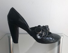Escarpins à talons hauts FUGA chaussures cuir verni noir black taille 38