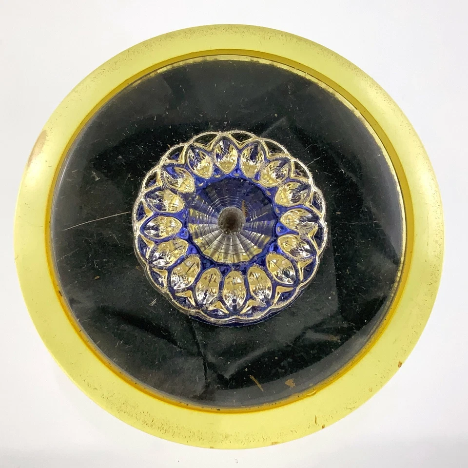 Bakelite With Lucite Gray Color Garment Button 1.5in Marble Pattern 322B - Image 2 of 4