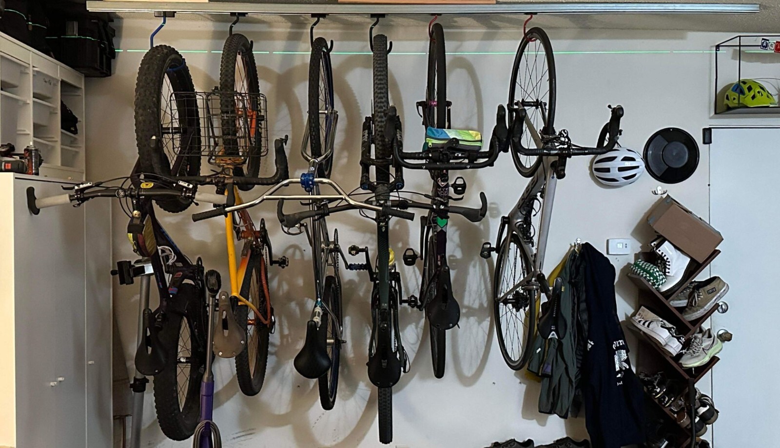 Sliding Bike Storage Rack Unistrut Trolley Hooks eBay