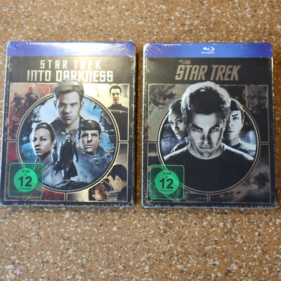 STAR TREK + Into Darkness Novobox Steelbook Geprägt Embossed Blu-ray NEU  OVP