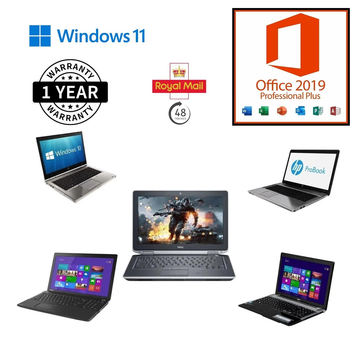 Budget Laptop Office Windows 11 i3/i5 16GB RAM 1TB SSD Office - Main Image