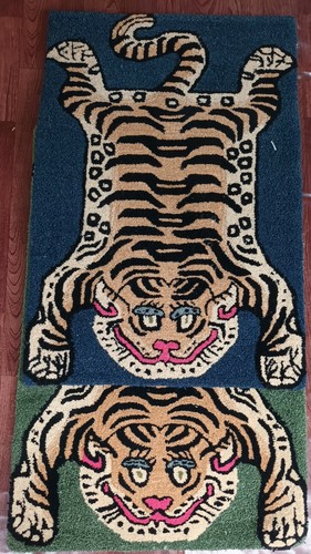 Tibetan Tiger Rugs 3x5 Feet Handmade 100% Woolen Hand Tufted For Home Decoration - Picture 3 of 8