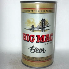Big Mac REPLICA / NOVELTY beer can, paper label