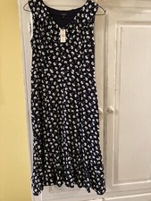 TALBOTS NWT $149 Navy Polyester Light Dress Size 2 Petite Belt