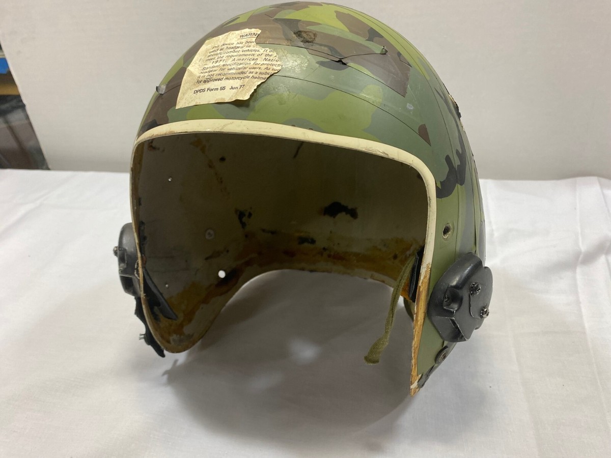 B-52 Camo Hgu-26 Flight Helmet Shell, used-demil Large full tape