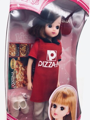 Takara Tomy Japan Licca Chan 9in Doll LD-09 Pizza Place Red