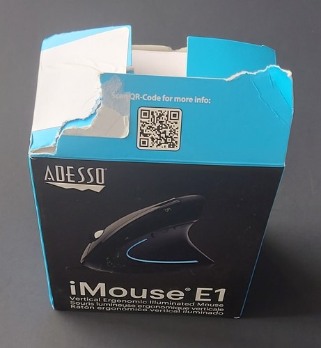 Illuminated Vertical Ergonomic Mouse - Adesso iMouse E1 - Picture 9 of 11