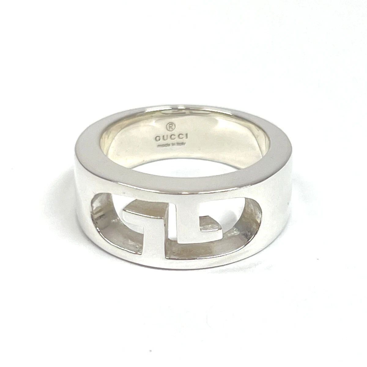 Bague GUCCI logo GG argent 925 US 6 (taille US) accessoires bijoux unisexes