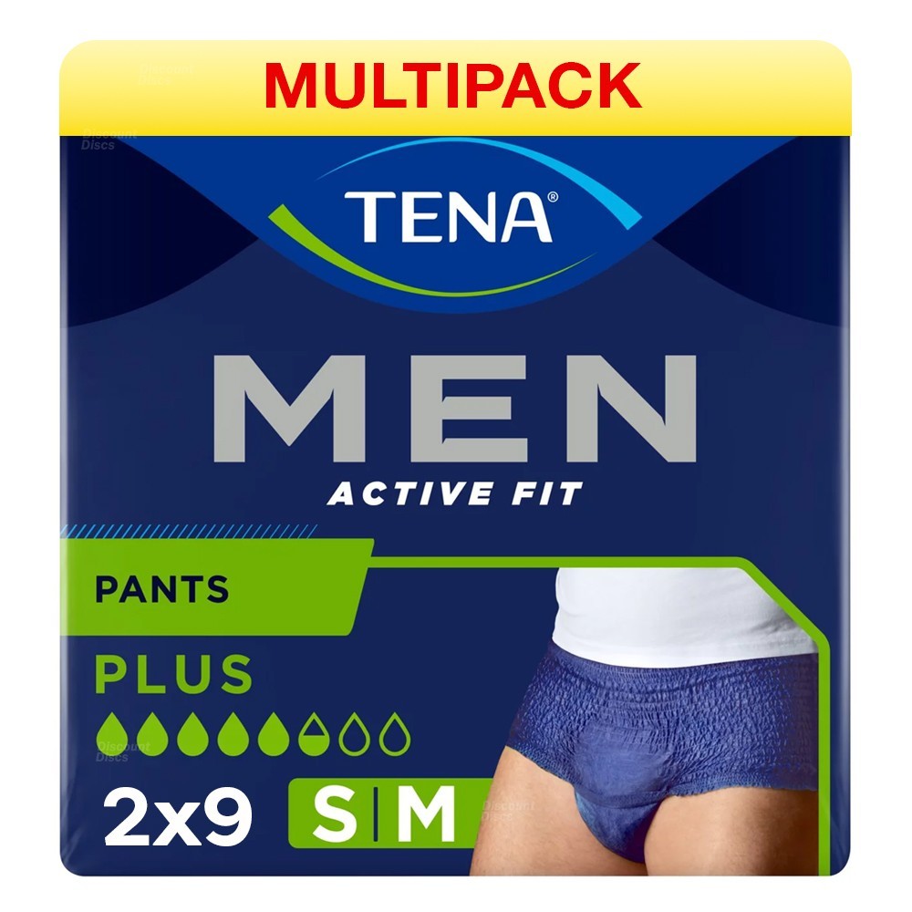 Tena Men Active Fit Pants Plus S/M | Incontinence Underwear 9 Pack - Image 11