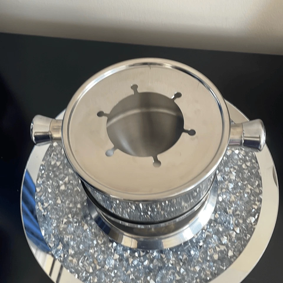 Sagaform Pequeño Portátil Plata Acero Inoxidable Fondue Set Sin Horquillas Usado Foto 4 de 4