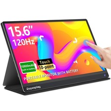 120Hz 15.6" USED Portable Monitor Touch Screen IPS LCD 1080P FHD 5000mAh Gaming