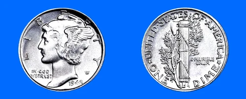 1942-P MERCURY SILVER DIME 10C TOP SOLID GEM-BU++++ HIGH GRADE HIGHER MS++++!!