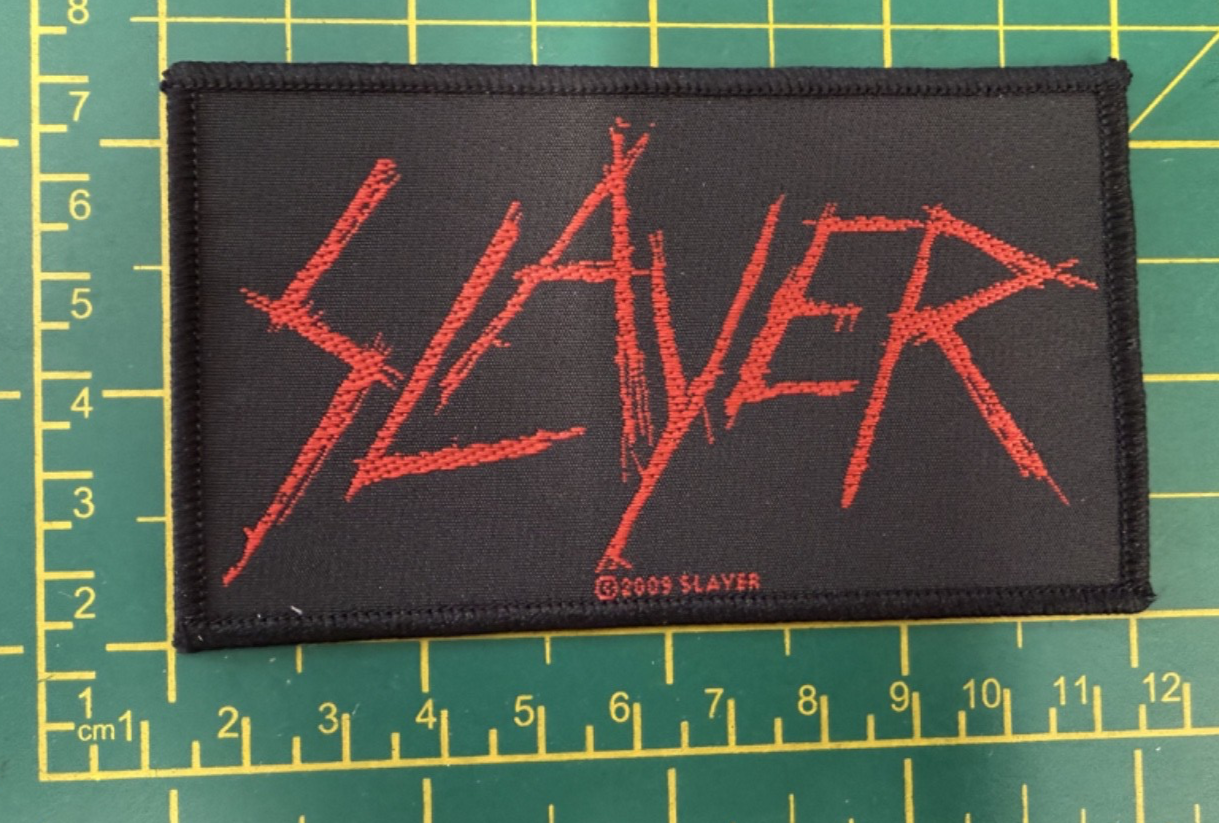 Slayer Scratched Logo Woven Sew On Patch Officially Licensed Patch