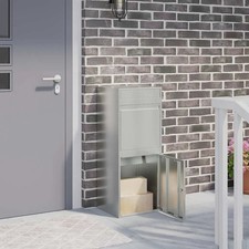 WALPLUS Parcel Drop Box Black 41x38x103 cm Galvanised Steel Locker Box