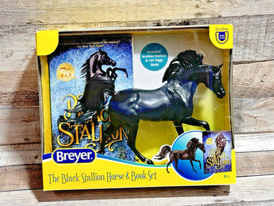 Black Stallion 75th Anniversary Horse and Book Set-New Breyer Classic 6181