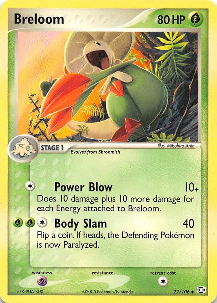 Breloom 22/106 Uncommon Emerald Pokemon NM 001784