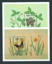 Bhoutan - Feuilles Yvert 314/5 ** MNH Papillons
