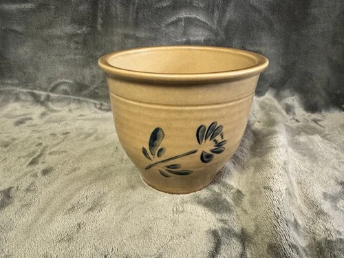 Vintage PFALTZGRAFF Folk Art Pottery 1984 FTDA Planter Flower Pot 5” USA Blue EU