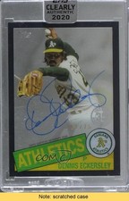 2020 Topps Clearly Authentic Black 1/75 Dennis Eckersley Auto HOF READ 1o3