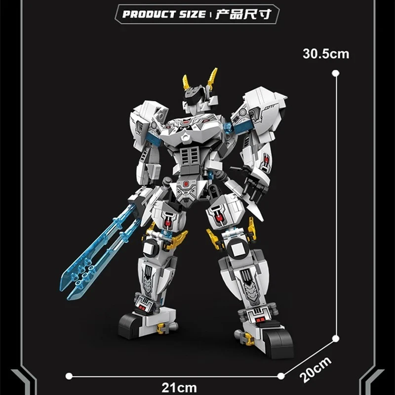 Bloques de construcción 2 en 1 Panda Mecha Warrior - Juego de regalo de juguete robot transformable Foto 2 de 4