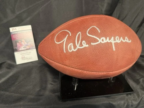 Gale Sayers Autographed Football Full-Size Jsa Authenticated