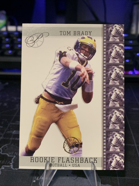 2005 Premium Rookie Flashback Tom Brady #36 Michigan Wolverines SHARP CORNERS!