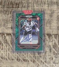 2022 Panini Prizm Silver Auto Daxton Hill Rookie #379 Green Scope #18/75 (RC)