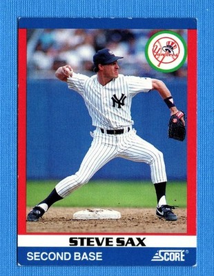 1991 Score 100 Superstars #72 Steve Sax New York Yankees