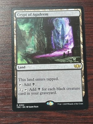 1x CRYPT OF AGADEEM - Commander - MTG - Magic the Gathering