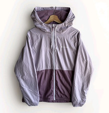 Columbia Jacket Women  s Large Purple Hooded Full Zip Windbreaker Lightweight