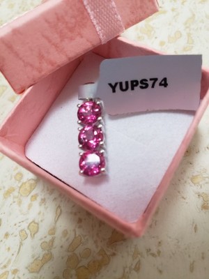 Gemporia - Mystic Pink Topas Trilogie Anhänger - Neu und mit Etikett.