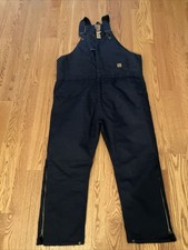 Berne Insulated Bib Overalls Mens 3XL Dark Navy Workwear Quilted Lined Coveralls