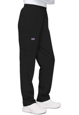 Cherokee Womans Workwear Scrubs Pull On Cargo Pants Black elastic waist