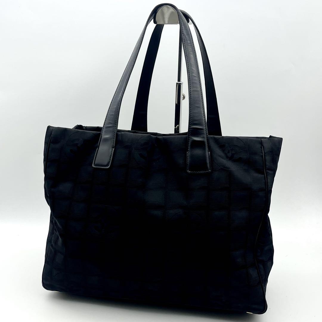 Chanel New Travel Line Lightweight Black Nylon Tote Handbag