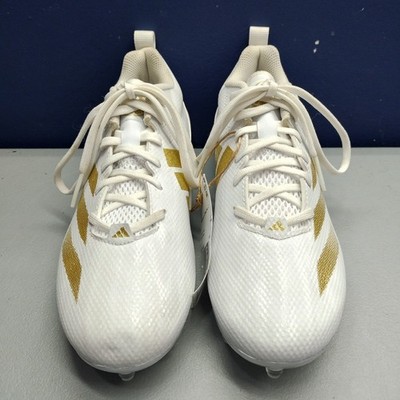 adidas ADIZERO スパイク ホワイト/ゴールド Adidas Adizero White Gold Metallic Football Cleats GX5122 Men Size