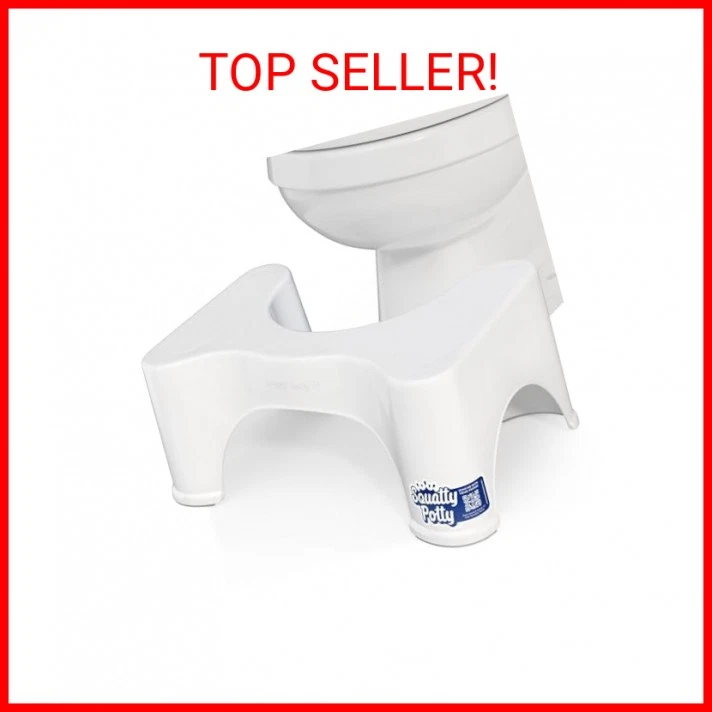 Squatty Potty The Original Bathroom Toilet Stool Height, White, 9 Inch (Pack of - Image 2 of 2