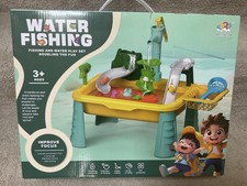 Water Table Fishing Game Toy Sets, Play Sink with Running Water, for Kids Toddle