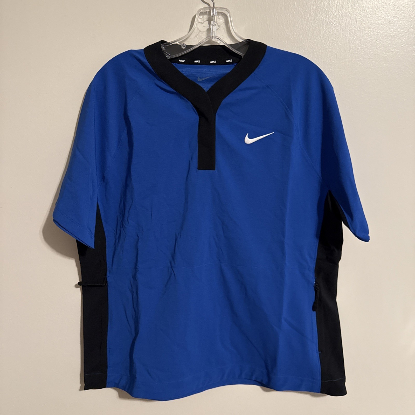 SACAI X NIKE Nike Pullover Manica Corta Giacca a Vento Donna M Blu Royal Top DO9172