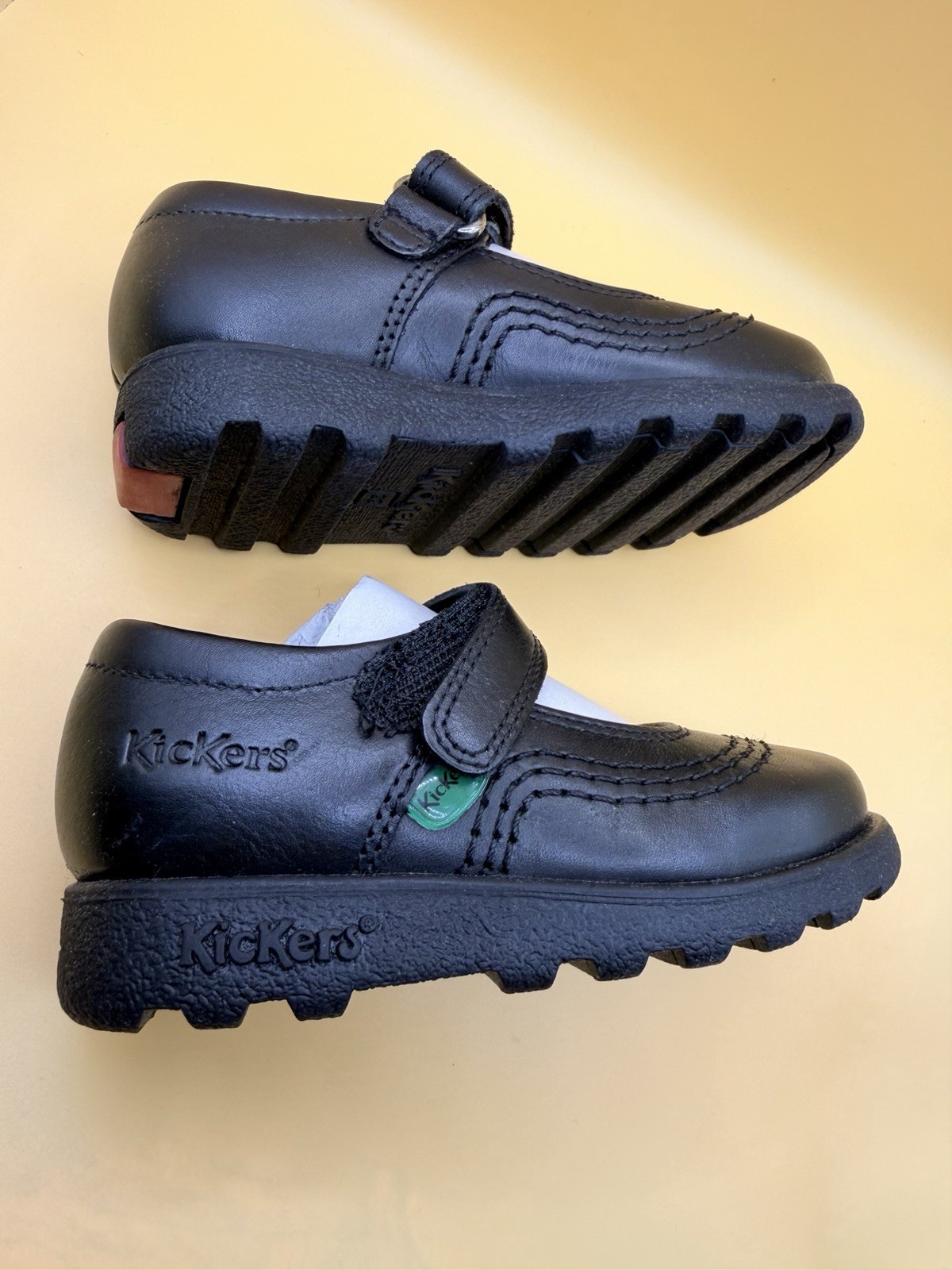 Kickers Fragma POP Girls Black Leather Shoes EU 22 = UK 5 image 3