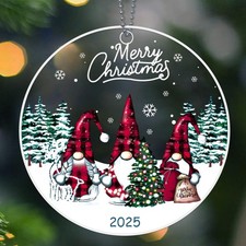 Gnome Christmas Ornaments 2025, Gnomes Ornaments for Tree, Gnomes Christmas Deco