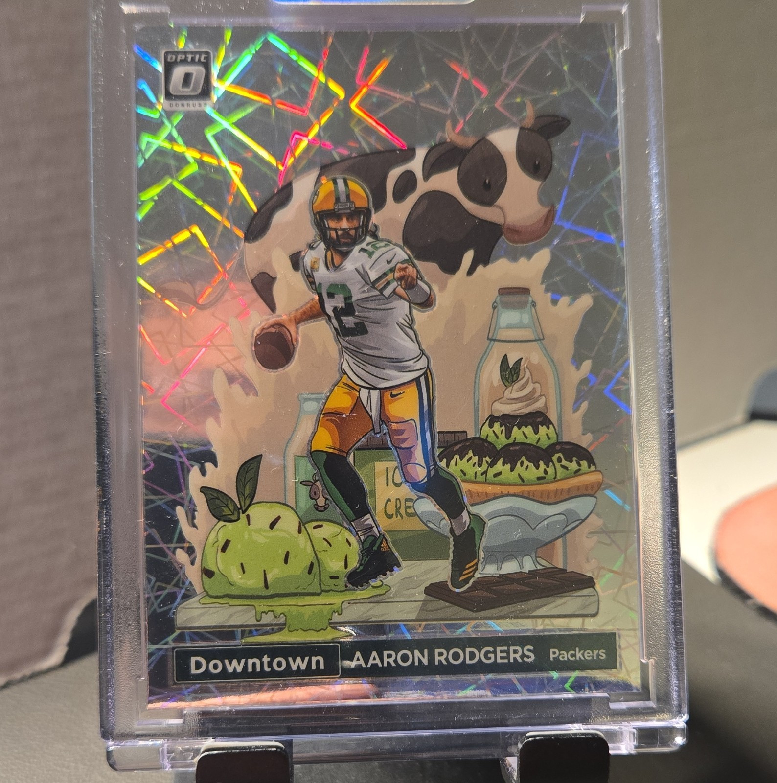 2022 Panini Donruss Optic Super Bowl Downtown Prizm Aaron Rodgers Packers #SBD-9
