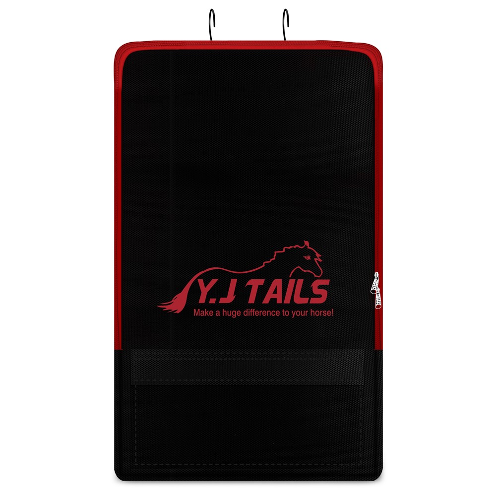 Y.J TAILS Halter Horse Bridle Bag Nylon Tack Carrier Bag with 3 Prong Tack Rack