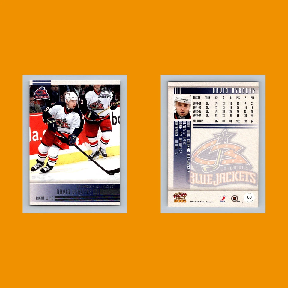 David Vyborny #80 2004-05 Pacific Columbus Blue Jackets Hockey Card NHL - Image 3 of 3