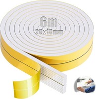 Moosgummi Selbstklebend Schaumstoffband 20Mm X 10Mm 6M Weiß Dichtungsband