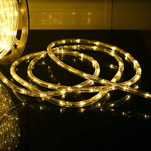 50ft 360 LED Waterproof Rope Lights,110V Connectable Indoor Outdoor Warm White - Picture 5 of 6