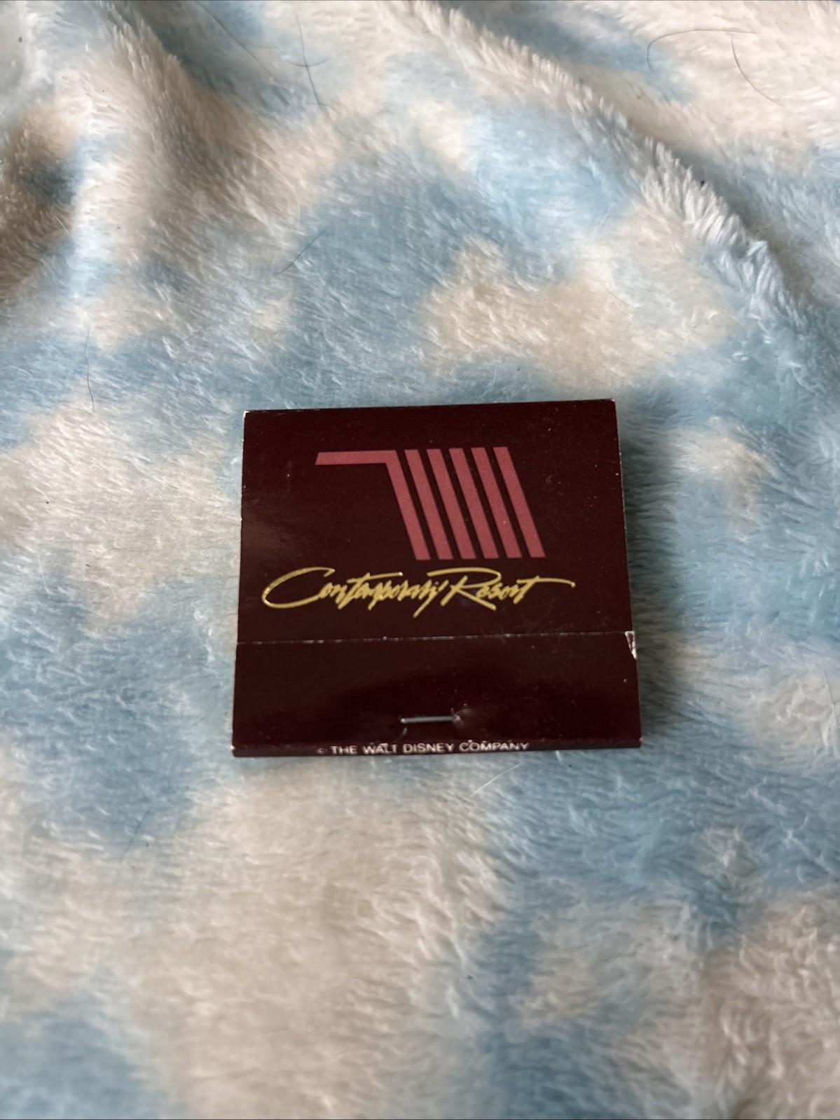 WALT DISNEY WORLD Florida Contemporary Resort Vtg Matchbook Unused Gold Matches