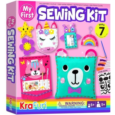 My First Sewing Kit for Beginner Kids Arts & Crafts, 7 Easy DIY Projects of S...