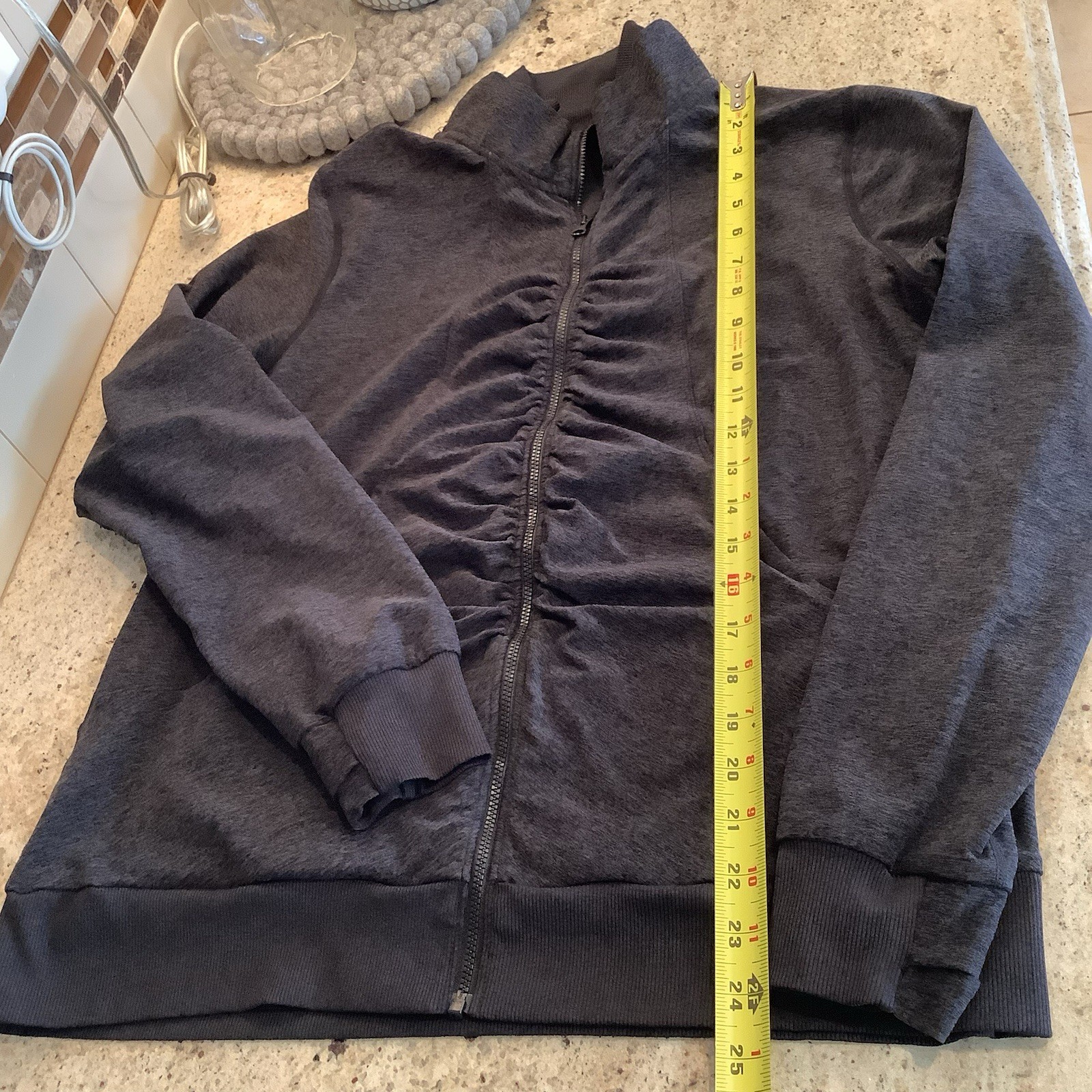 Zella Ruched Performance Jacket Black Women's Lar… - image 9