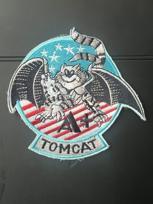 F-14 Tomcat Jagdflugzeug Aufnäher Bügelbild Kleidung US Navy gesticktes Abzeichen